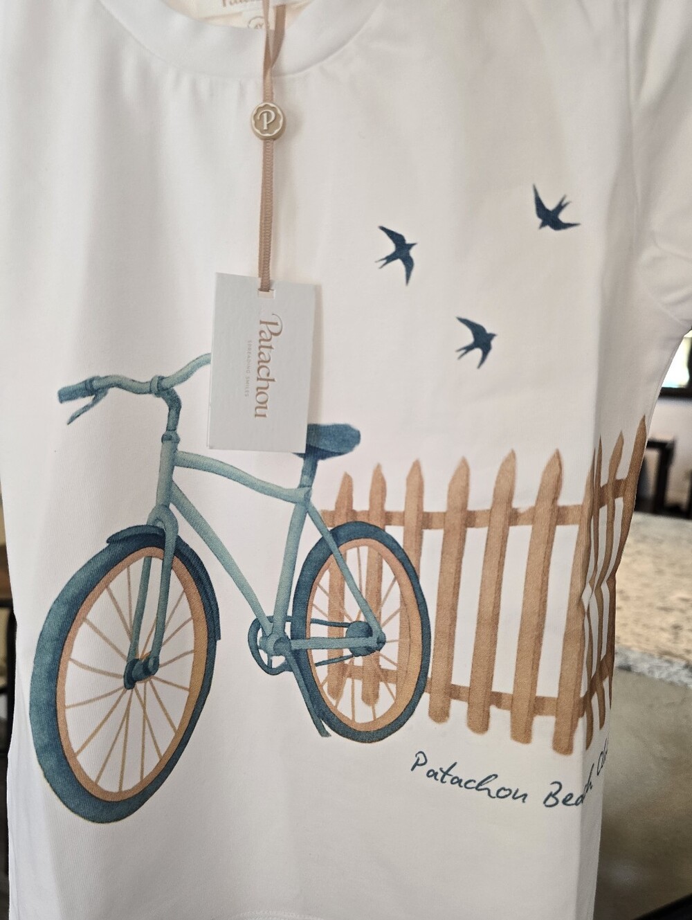NWT Patachou 4T Boy Beach Bicycle Graphic Tee European Luxury Designer - Picture 10 of 13